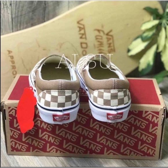 VANS Classic Slip On Tger Checkerboard ChocolatE W - Picture 4 of 8